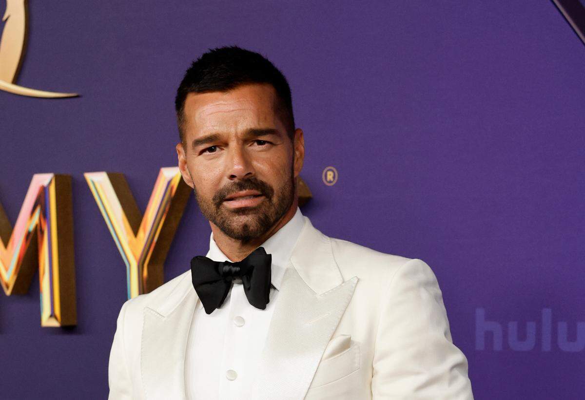 Sep 15, 2024; Los Angeles, CA, USA; Ricky Martin at the 76th Emmy Awards at the Peacock Theater on Sunday, Sept. 15, 2024, in Los Angeles. Mandatory Credit: Kevork Djansezian-USA TODAY