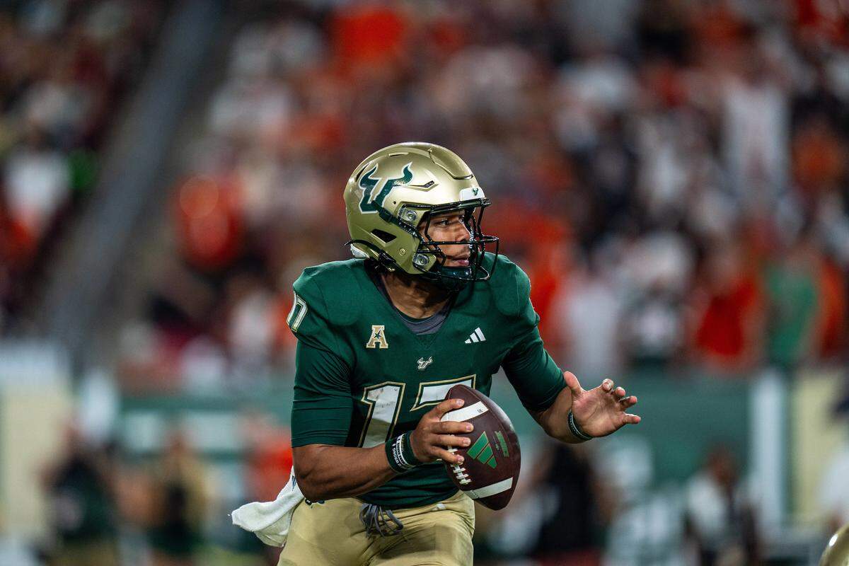 Byrum Brown during the South Florida Football game vs Miami on September 21, 2024.(Chris Henry / University of South Florida Athletics)