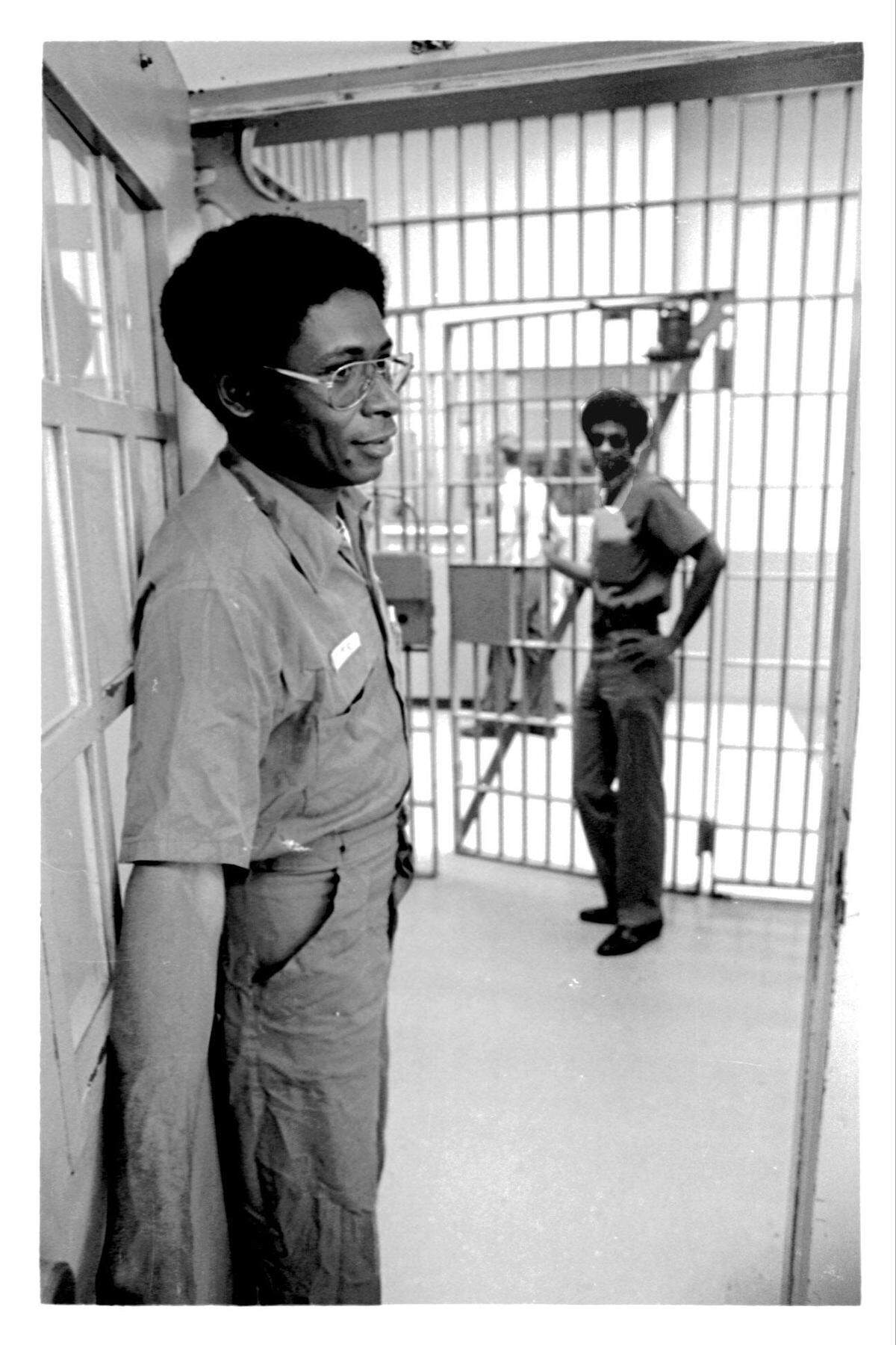 Freddie Pitts (left) and Wilbert Lee (right) in Raiford prison on Sept. 14, 1975, hours before their release to friends and family.