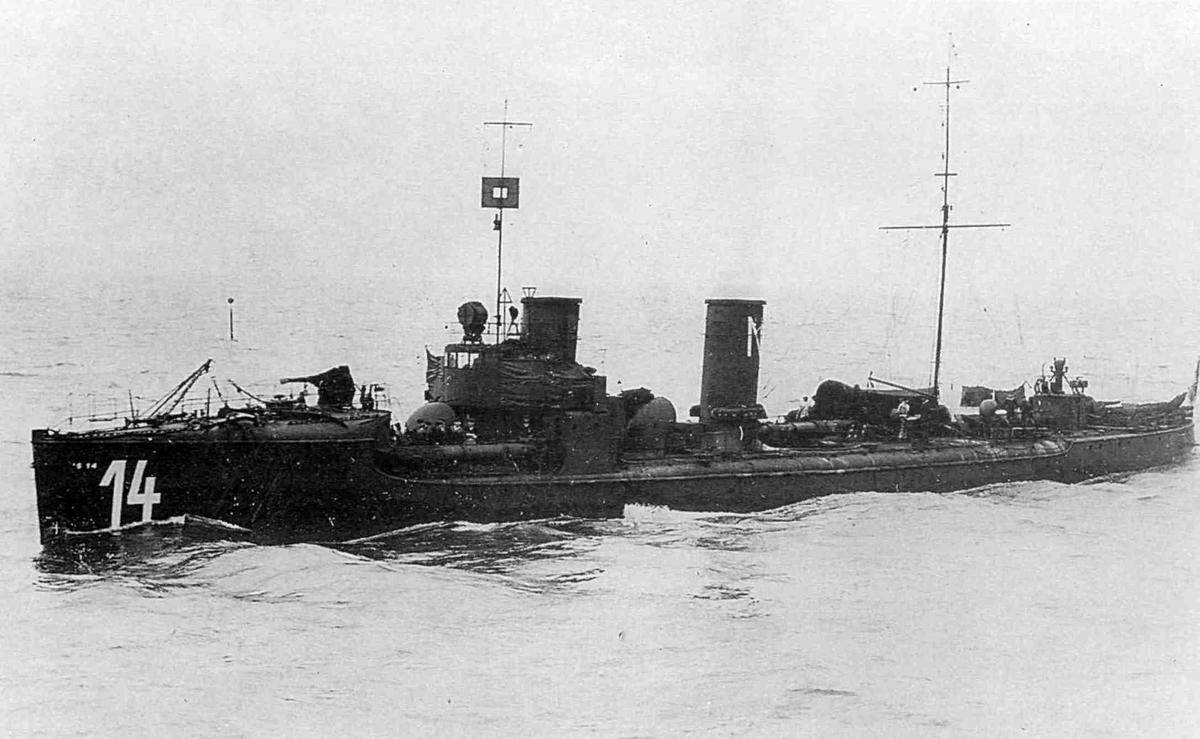 An archive photo of a German torpedo boat similar to the one that might be buried in the park.
