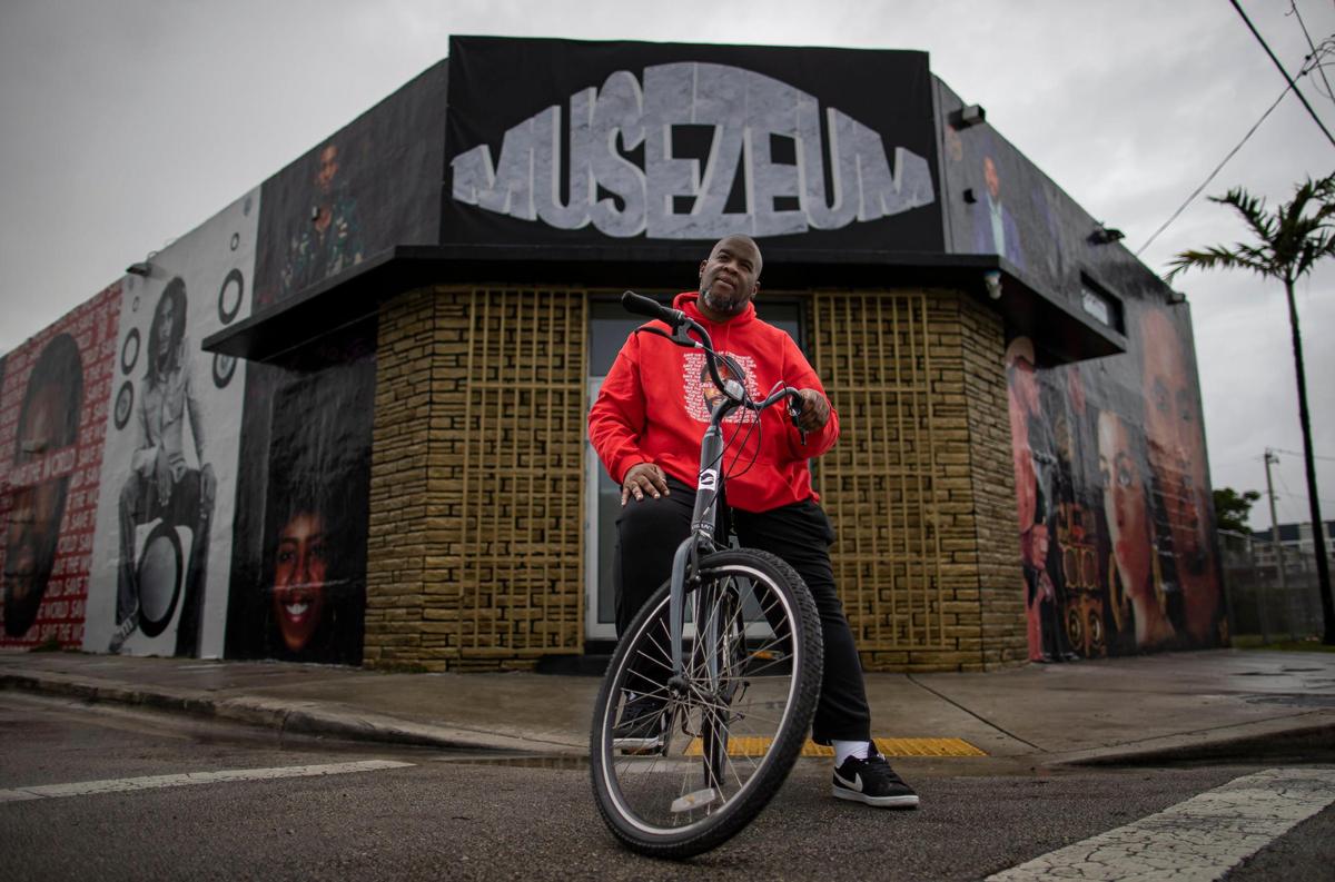 Grammy Award-winning producer Salaam Remi is photographed at his Wynwood art gallery, MuseZeum.