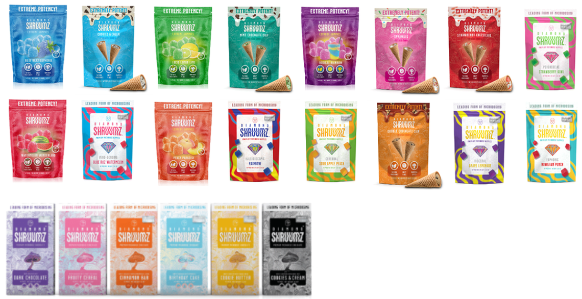 The many varieties of Diamond Shruumz the FDA recommends avoiding until illnesses in eight states are investigated.