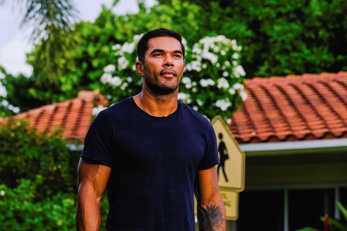 Erick De Moura, a survivor who thanks his girlfriend for telling him to stay with her the night he was supposed to be in his home at Champlain Towers, the partially collapsed condo building in Surfside.