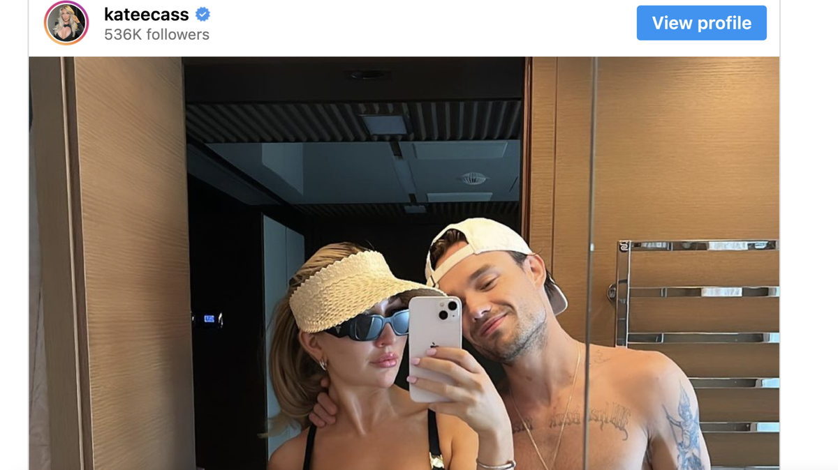 Liam Payne and Kate Cassidy enjoying time together.