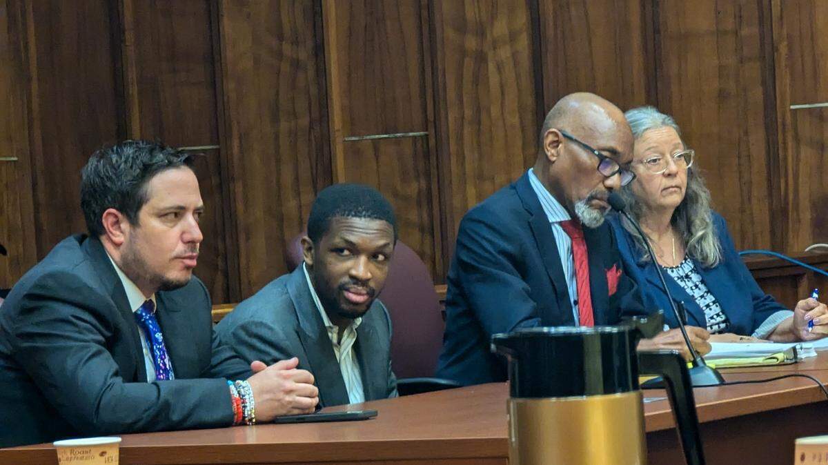 Anthawn Ragan, found guilty of first-degree murder Thursday for a shooting over a decade ago, showed little or no emotion as the verdict was read. Ragan, in a gray suit, sat between his attorneys Adam Goodman and Tony Moss. The state is seeking the death penalty. Sentencing is next month.