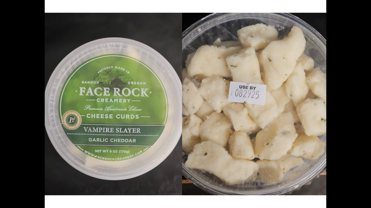 Face Rock Creamery Vampire Slayer Garlic Cheddar Curds are being recalled from Trader Joe’s stores in California and Nevada.