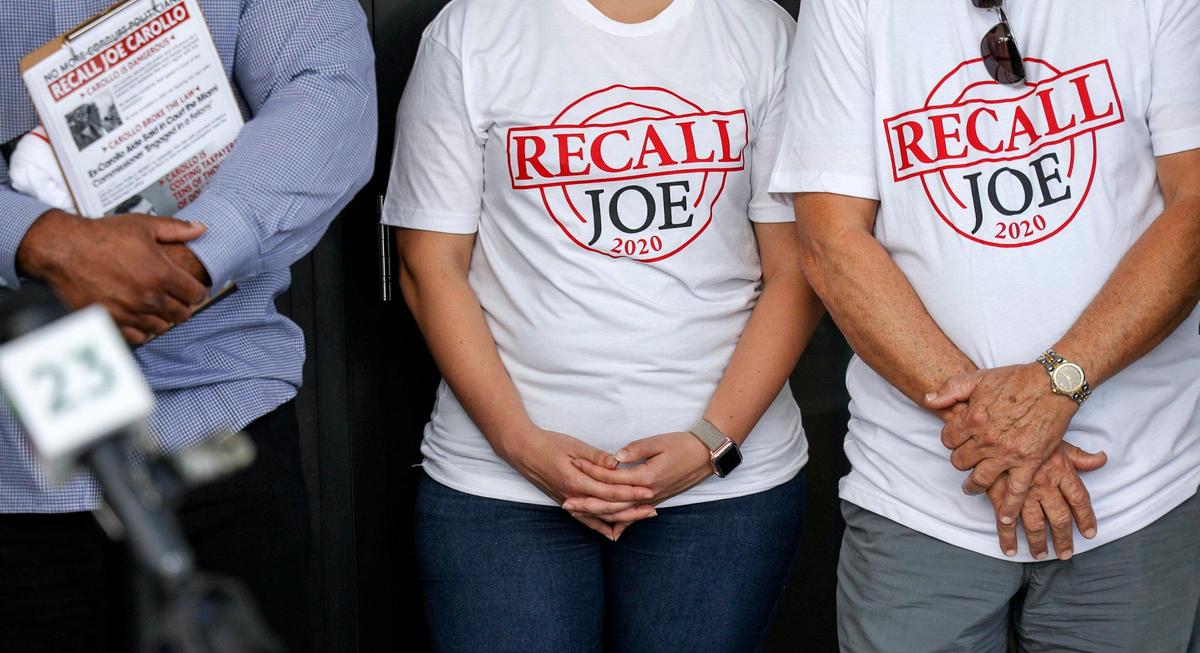 Recall petition organizers explain their support for the recall of Miami Commissioner Joe Carollo.