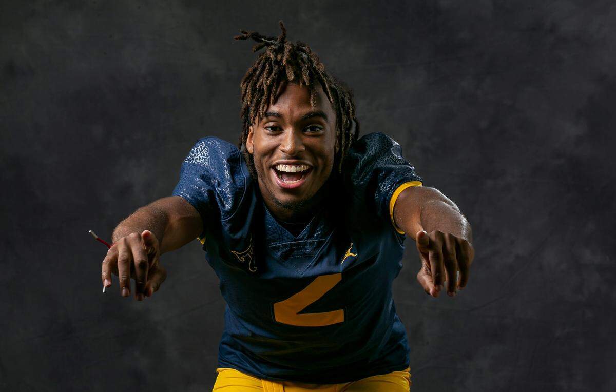 Conrad Hussey, a safety from St.Thomas Aquinas High School, is photographed during High School Media Day at Pompano Beach High School on Tuesday, Aug. 2, 2022, in Pompano Beach, Fla.