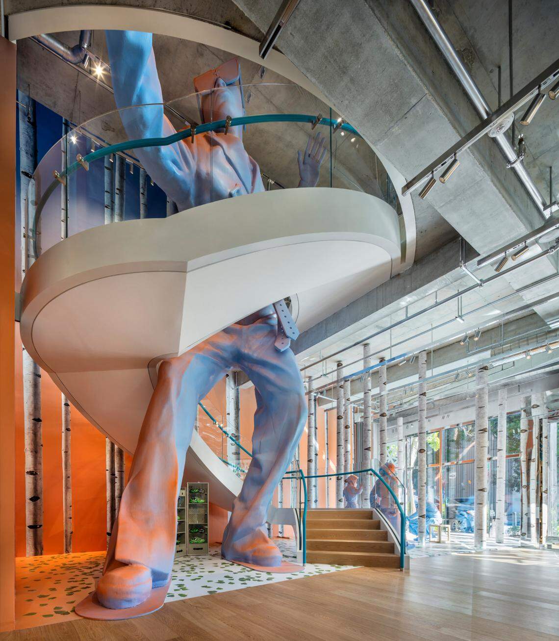 A look inside Louis Vuitton’s first standalone men’s store in the United States which is located in Miami’s Design District neighborhood. All the sculptures are the brainchild of Virgil Abloh, Louis Vuitton’s artistic director for menswear who passed away Sunday, November 28, 2021.