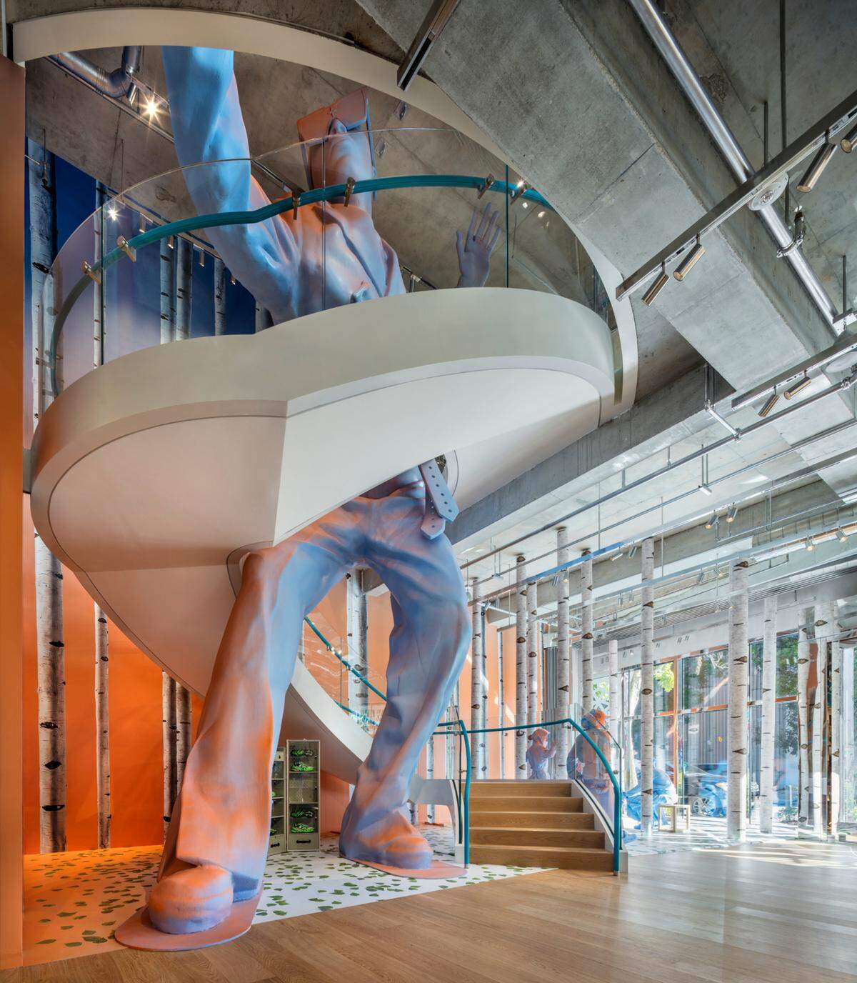 A look inside Louis Vuitton’s first standalone men’s store in the United States which is located in Miami’s Design District neighborhood. All the sculptures are the brainchild of Virgil Abloh, Louis Vuitton’s artistic director for menswear who passed away Sunday, November 28, 2021.