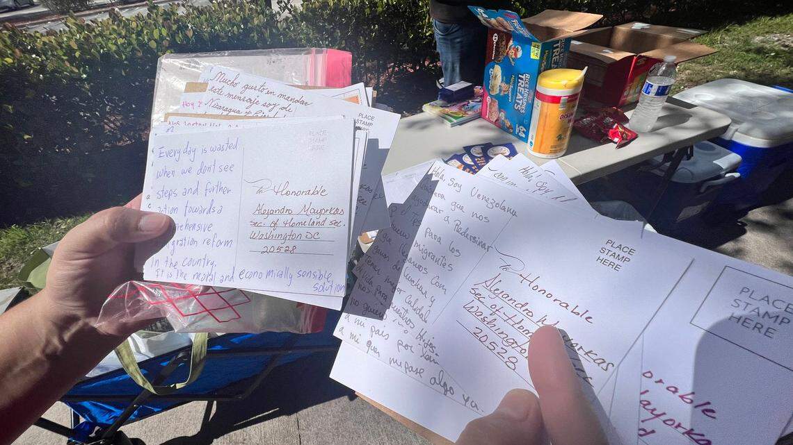 Postcards from the Miramar Circle of Protection letter writing campaign