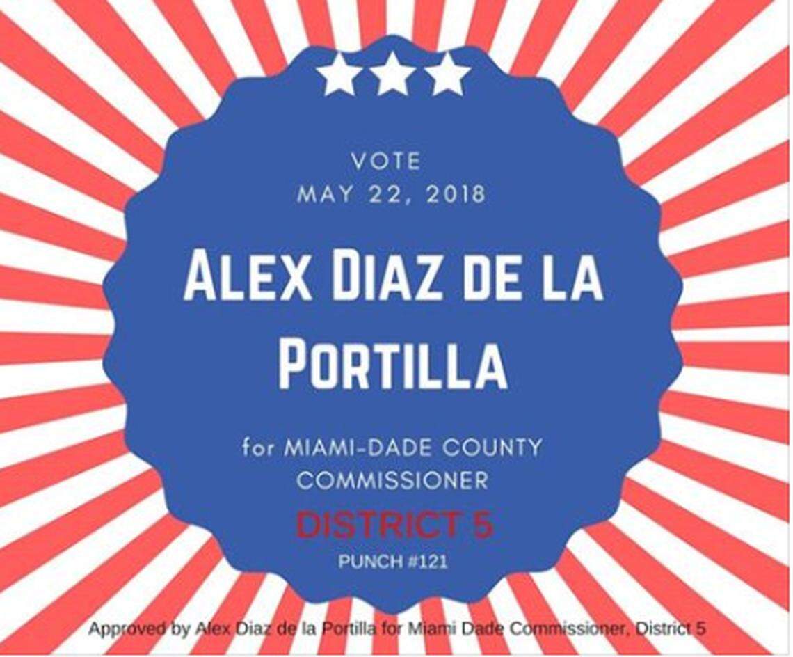 An online campaign ad by Alex Diaz de la Portilla in his race for the District 5 seat on the Miami-Dade County Commission.