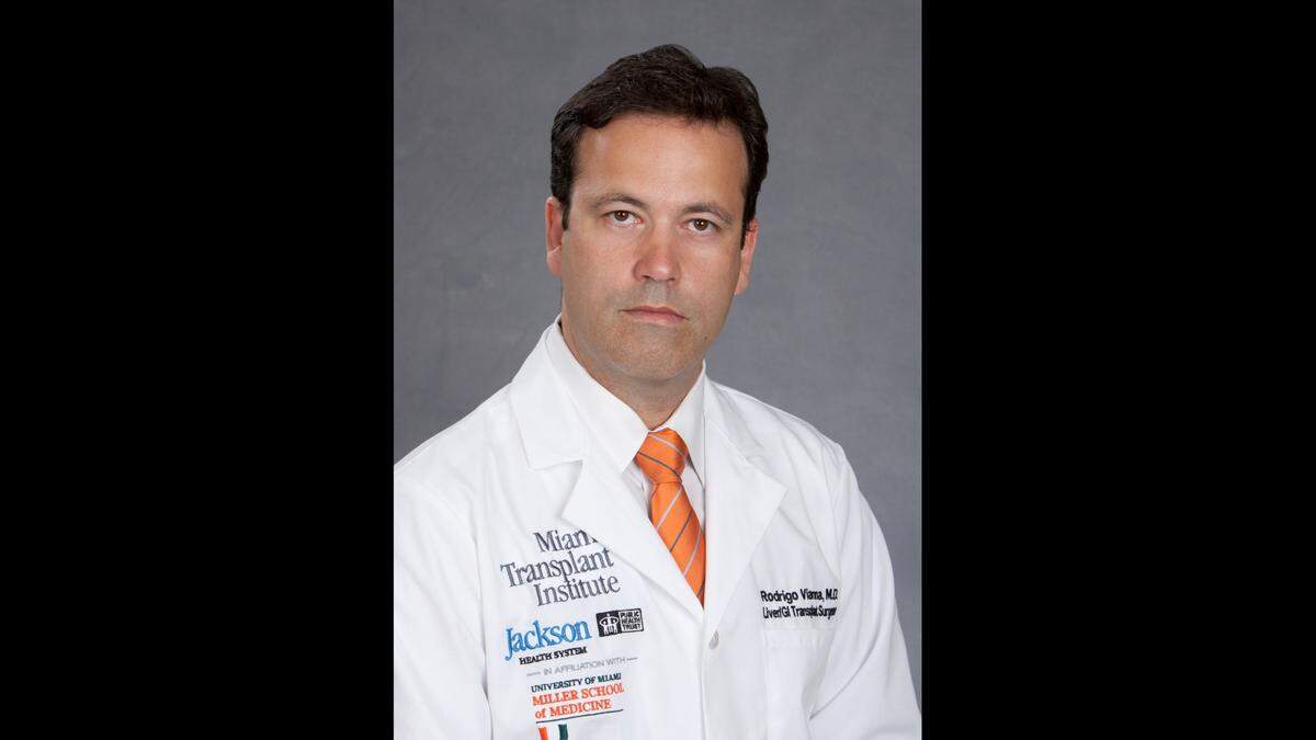 Dr. Rodrigo Vianna, director of the Miami Transplant Institute and Chief of Liver, Intestinal and Multivisceral Transplant.
