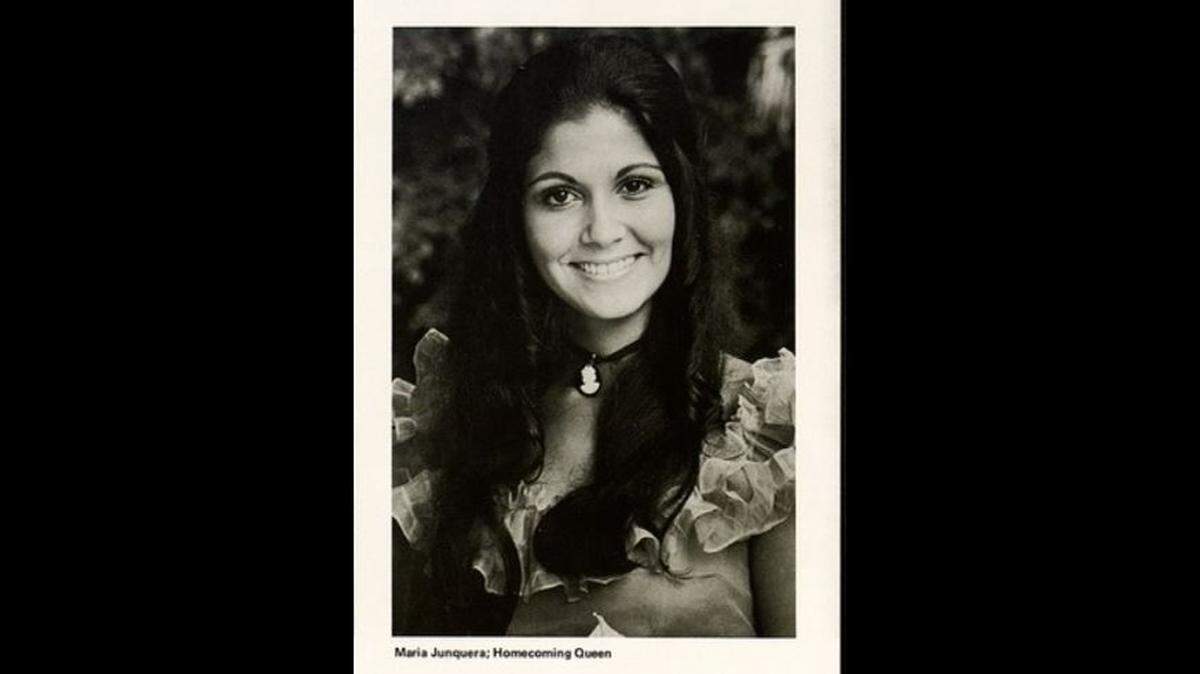 Maria Junquera’s University of Florida homecoming queen picture from the UF in 1970.