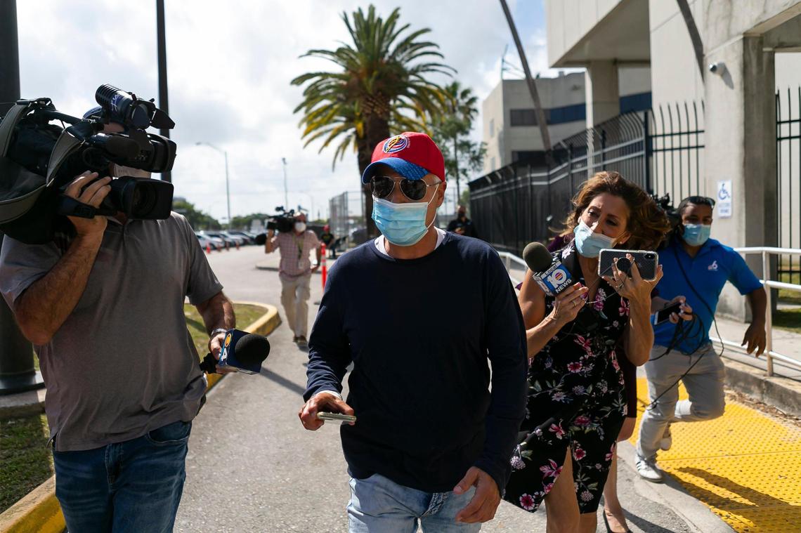 Alexis ‘Alex’ Rodriguez leaves the Turner Guilford Knight Correctional Center in Miami on Thursday, March 18, 2021. Rodriguez is facing charges related to his Senate District 37 campaign.