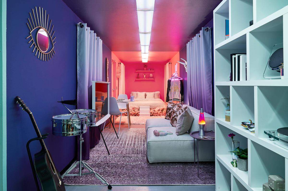 The inside of Bad Bunny’s big rig, which will become an Airbnb for three days in April.