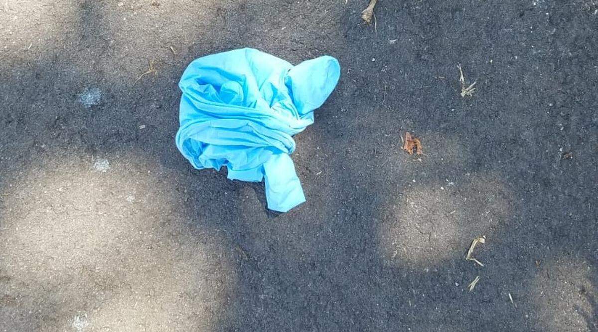 There was a trash can less than six feet from this.