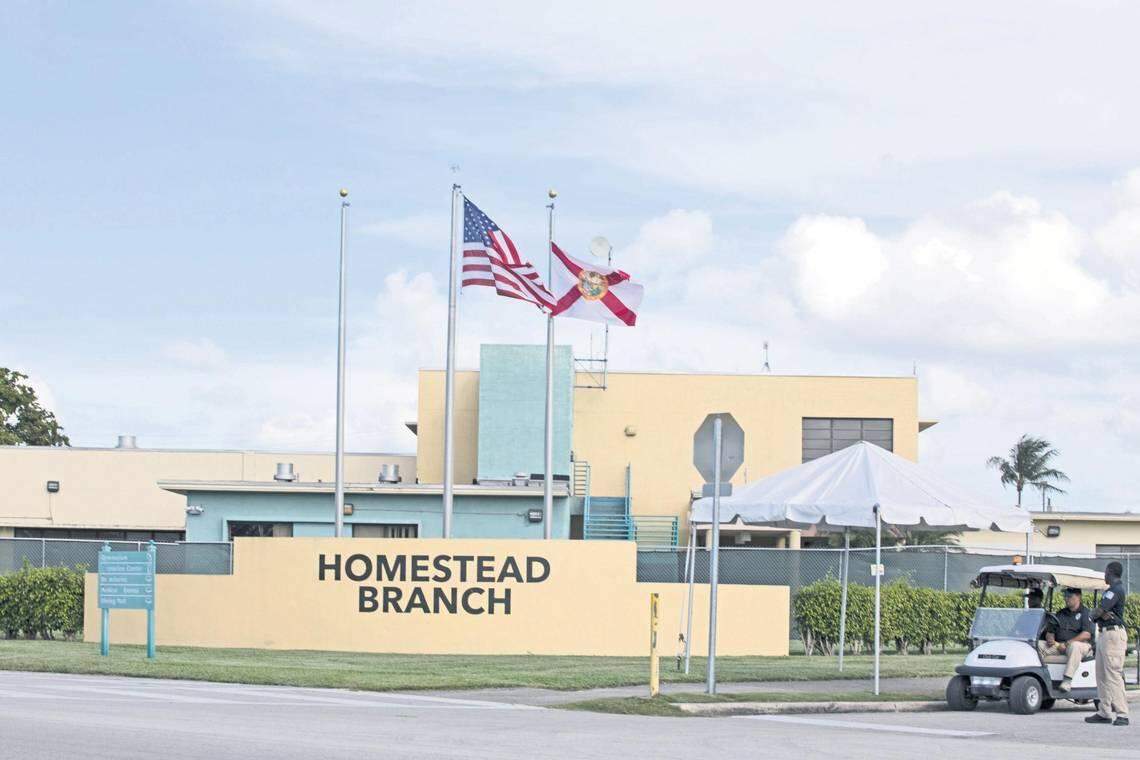 The entrance for the Homestead Temporary Shelter for Unaccompanied Children on Monday, June 18, 2018.