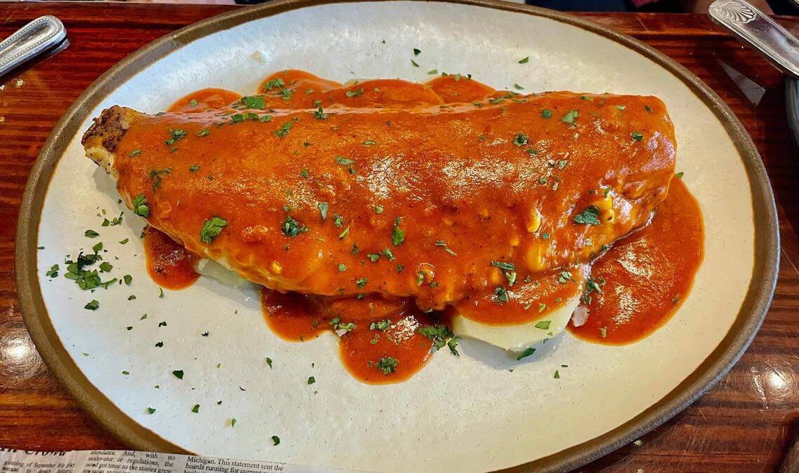 Snapper in Vizcaina sauce at Happy Wine Calle Ocho