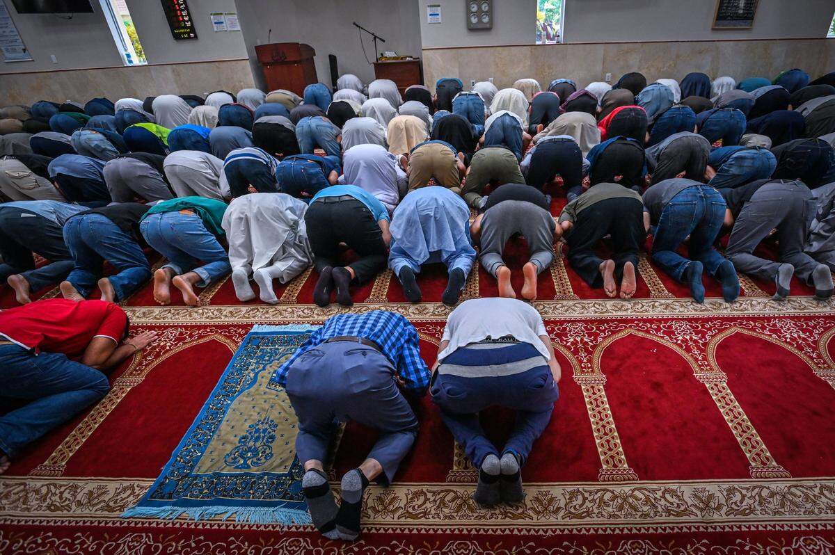 Members of Masjid An-Noor, the mosque connected to The Islamic School of Miami in West Kendall, pray on Friday to commemorate Ramadan, which begins this weekend and the holiest month of the year in the Islamic calendar. During the 30-day period, Muslims fast from sunrise to sunset to focus on prayer, self-reflection and helping those in need.
