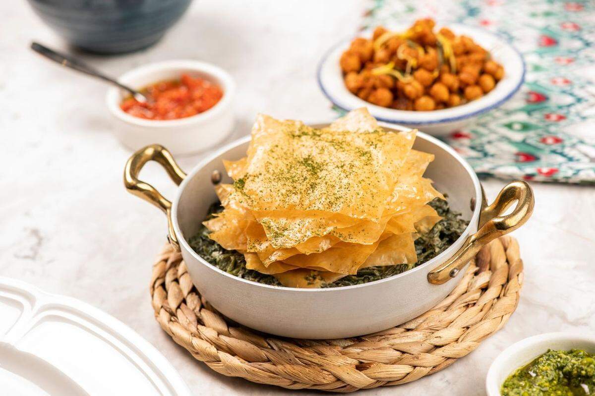 Spinach pie at Meet Dalia