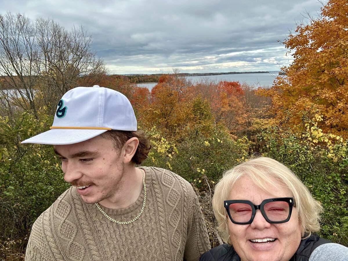 Florida Panthers defenseman Donovan Sebrango and his mom Kim Sebrango