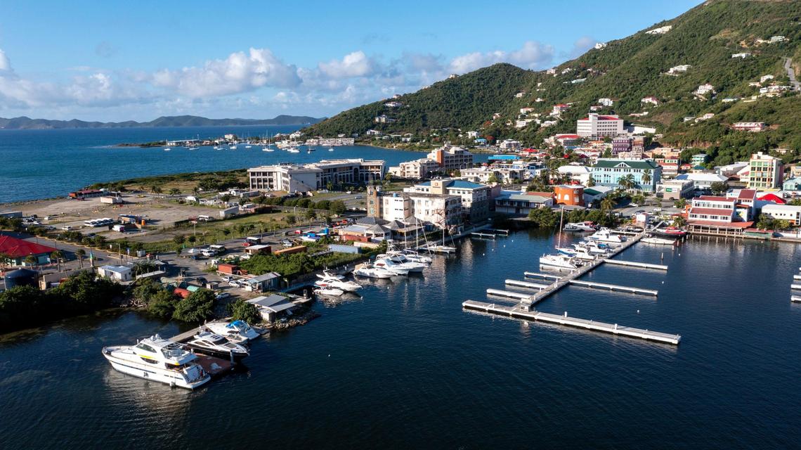 A marina in Road Town in Tortola, British Virgin Islands. From a mostly subsistence and agriculture-based economy in the 1960s, the BVI is now one of the world’s leading offshore havens with hundreds of thousands of companies nominally registered there.