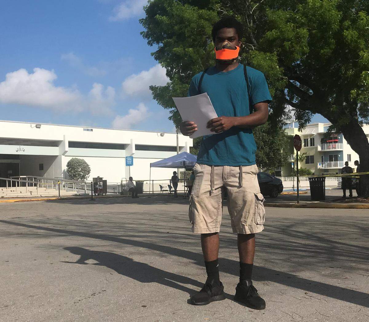 Jobenson Justinien, 23, lost his job in the receiving department of the Burlington clothing store last month, and has been unable to sign up for unemployment benefits from Florida. He went to the North Dade Regional Library on Wednesday morning to pick up a paper application from Miami-Dade, which is handing out the paperwork at libraries across the county.