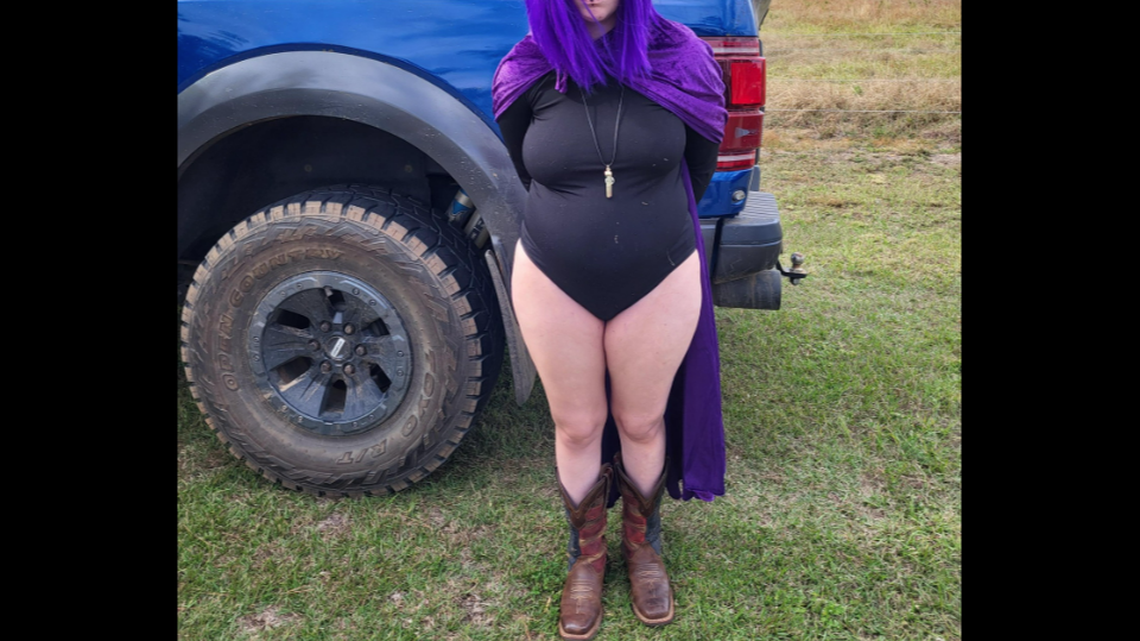 A woman wearing an outfit similar to the animated superhero Raven of the Teen Titans is among those charged in the false imprisonment of a minor in Jackson County, Florida, deputies say.