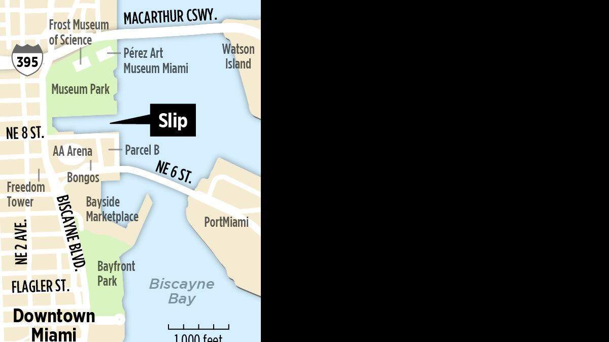 Soccer on the slip? Gimenez has asked Beckham’s group to consider building its soccer stadium by filling in a large boat slip downtown.