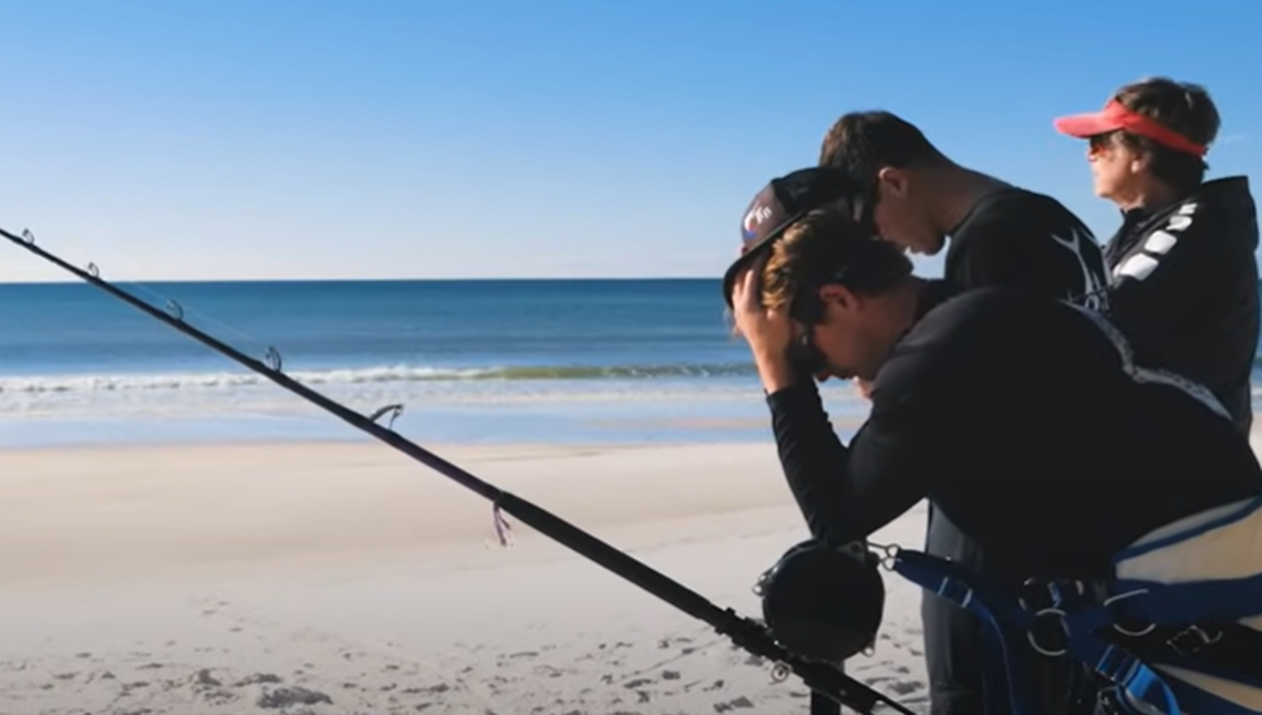 Blaine Kenny had something big on the line, but was fighting for the better part of an hour before he knew what was at stake, a video shows.