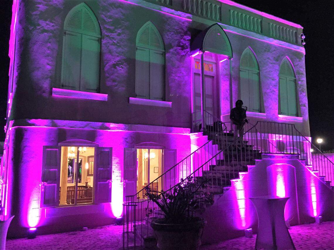 Nidhe Israel Synagogue, rebuilt in 1833 to replace the synagogue of 1654, which was destroyed in a hurricane.