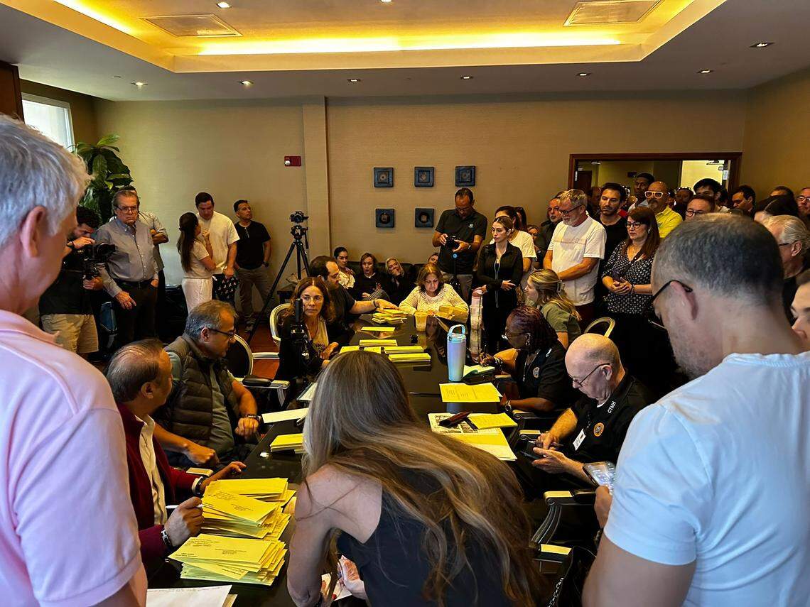 Condo owners gathered Saturday at 9 a.m. to cast ballots and vote in new board members after many raised concerns over decisions taken by the association’s president as of 2022.