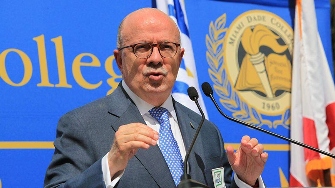 Eduardo Padrón, president of Miami Dade College, during a ceremony on Wednesday, Sept. 6, 2017, at Miami Dade College to celebrate its second annual I AM MDC Day. Sept. 6 marks the first day of classes when the college opened its doors in 1960 with 1,428 eager students.