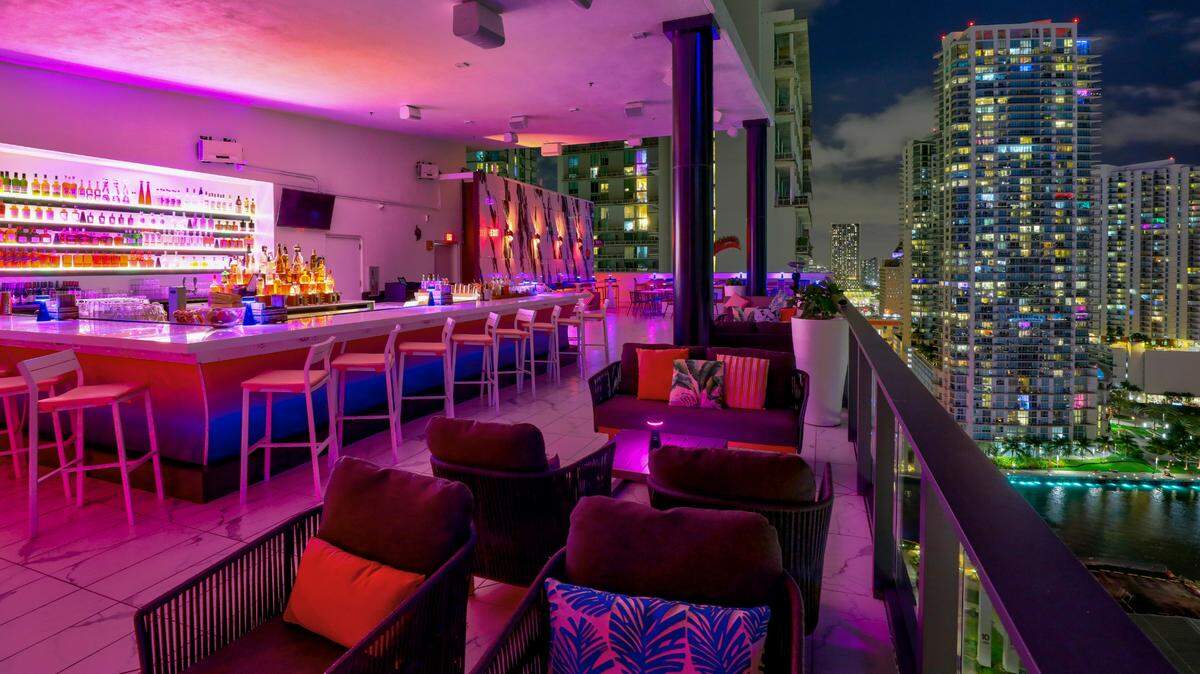 Rosa Sky, now open in downtown Miami, offers spectacular city views and craft cocktails.
