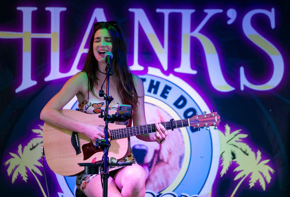 Singer Elle Haley performs at Hank’s Hair of the Dog Saloon in Key West on Sunday, Dec. 12, 2021.