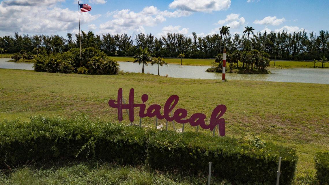 The community of Hialeah in west Miami-Dade reported the biggest apartment rent increase last month in South Florida. Here’s a photo of Hialeah Park Casino and Racetrack on Saturday, May 16, 2021.