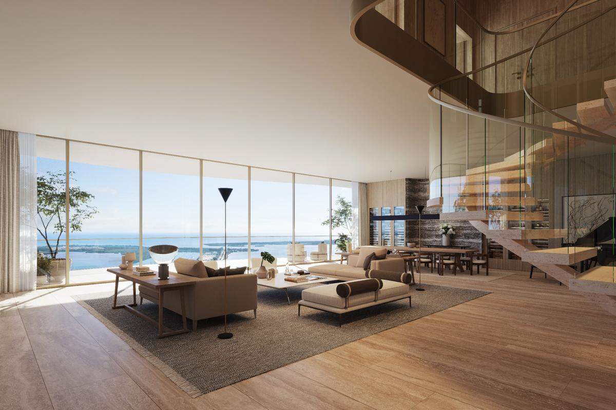 The Residences at 1428 Brickell would have many two-story residences just like the one pictured above in a rendering.