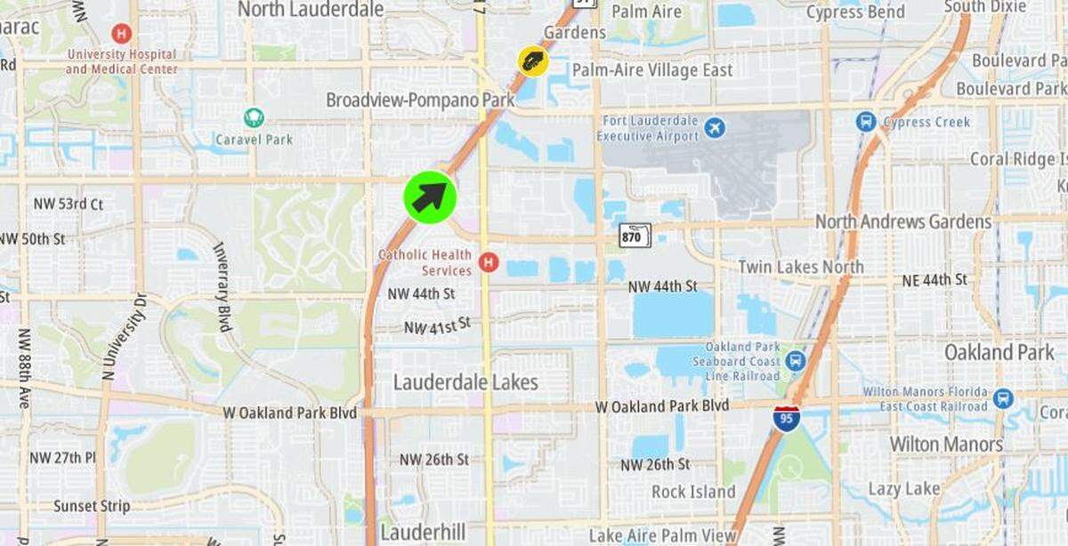 Florida’s Turnpike in Central Broward County