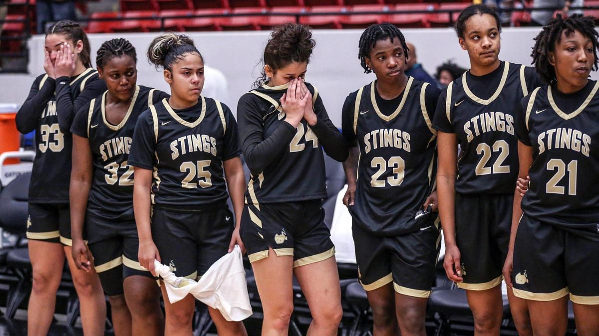 Miami High is defeated by Dr. Phillips High School in the Class 7A girls basketball state championship at the RP Funding Center in Lakeland on Saturday, February 26, 2022.