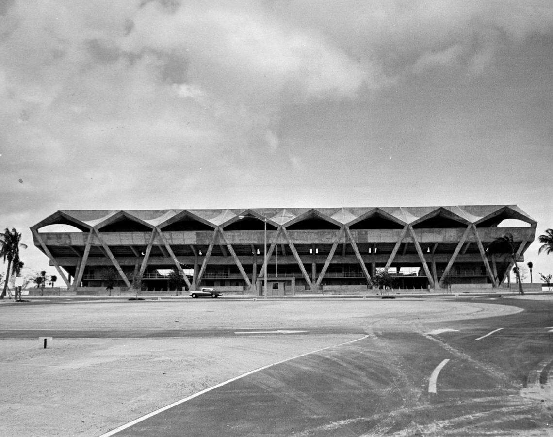 The backside of Miami Marine Stadium in 1964.