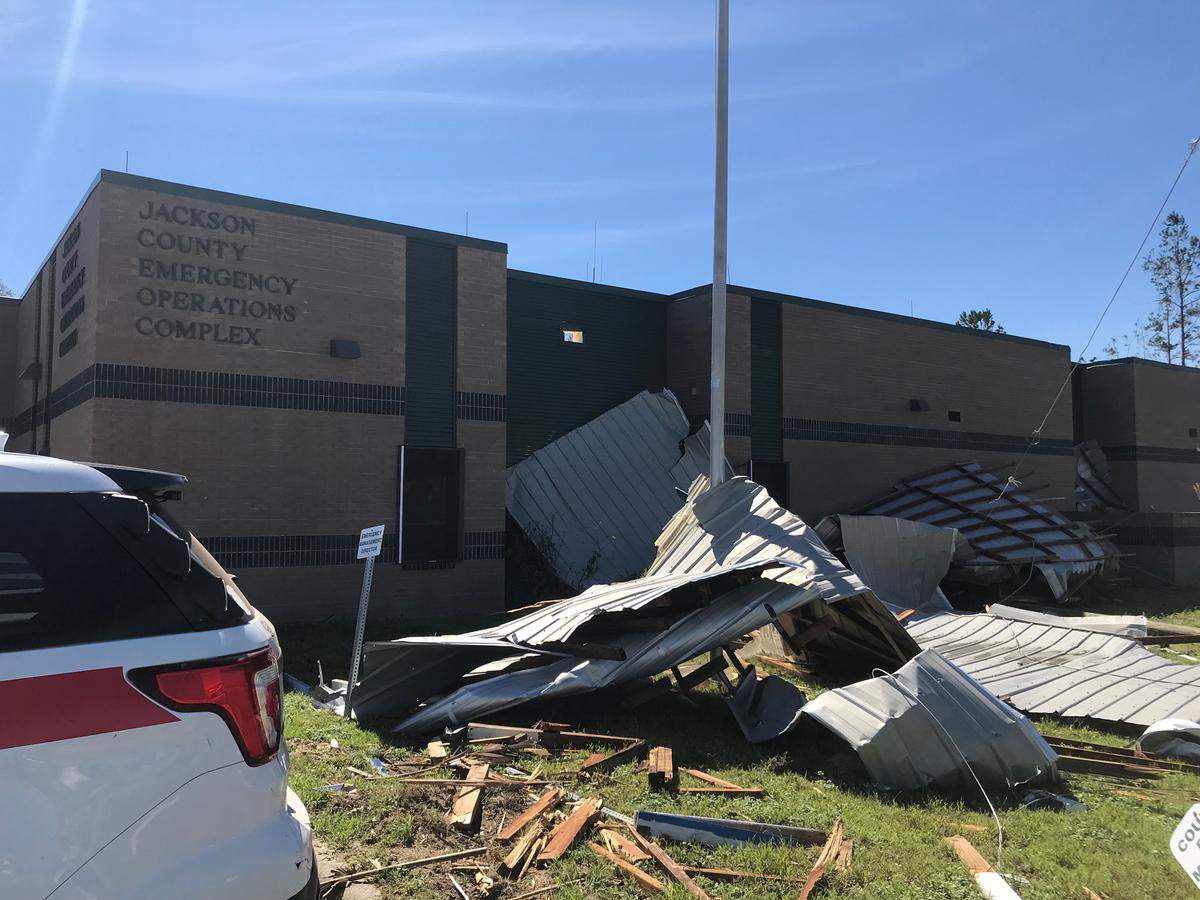 Jackson County’s emergency operations center after Hurricane Michael.