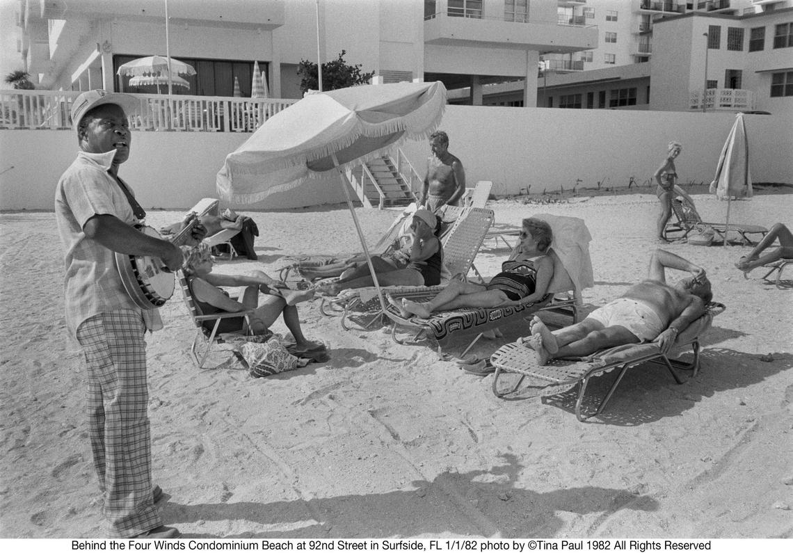 Behind the Four Winds Condominium Beach at 92nd Street in Surfside, FL 1/1/82 photo by ©Tina Paul 1982 All Rights Reserved