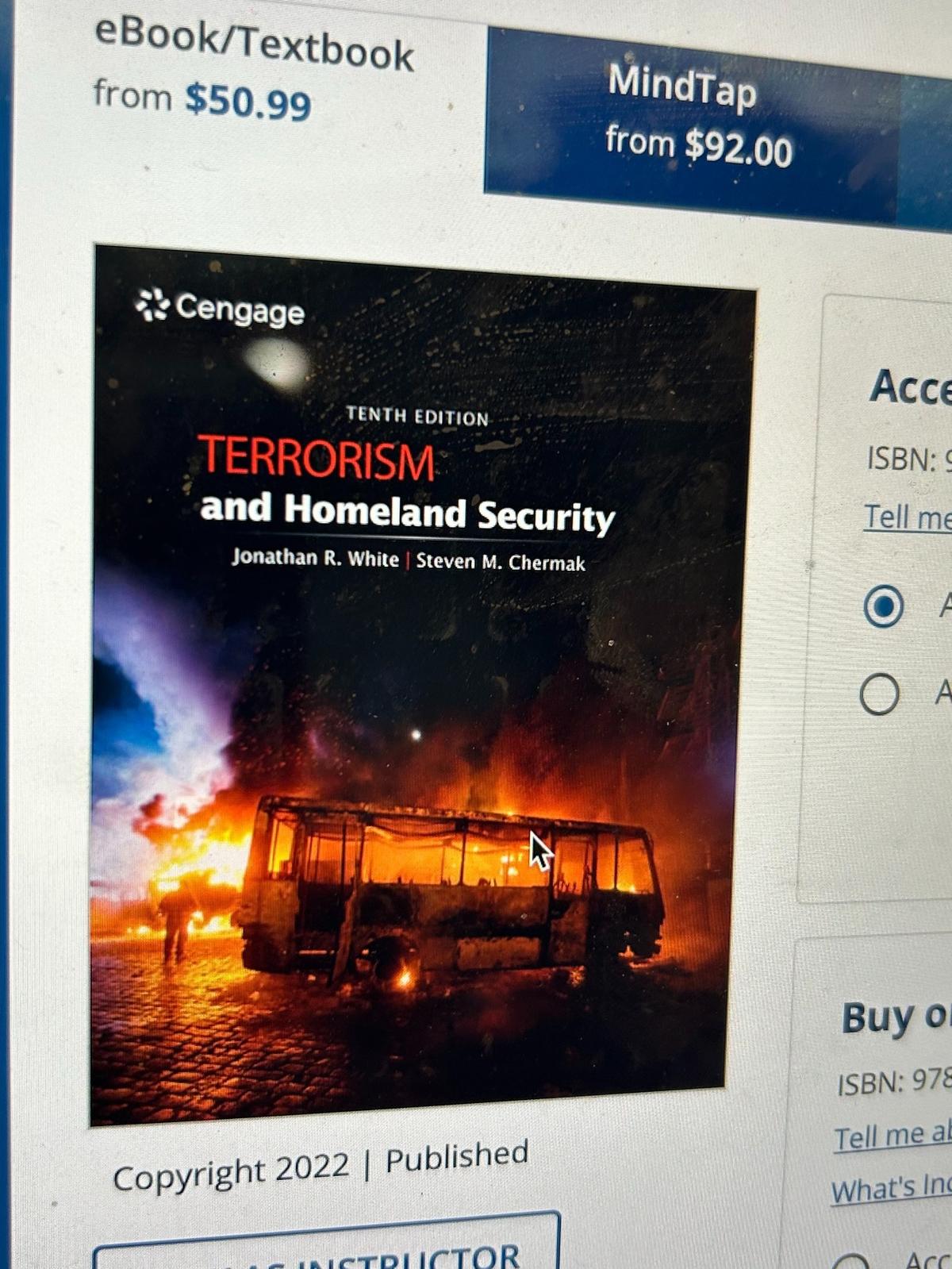 Ray Rodrigues, the chancellor of Florida’s university system, said the textbook “Terrorism and Homeland Security” used by an online course at Florida International University included an antisemitic test question.