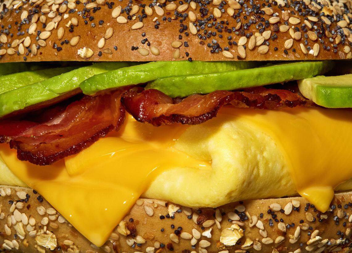 Close up of an H&H Bagel. The brand is opening in Miami.