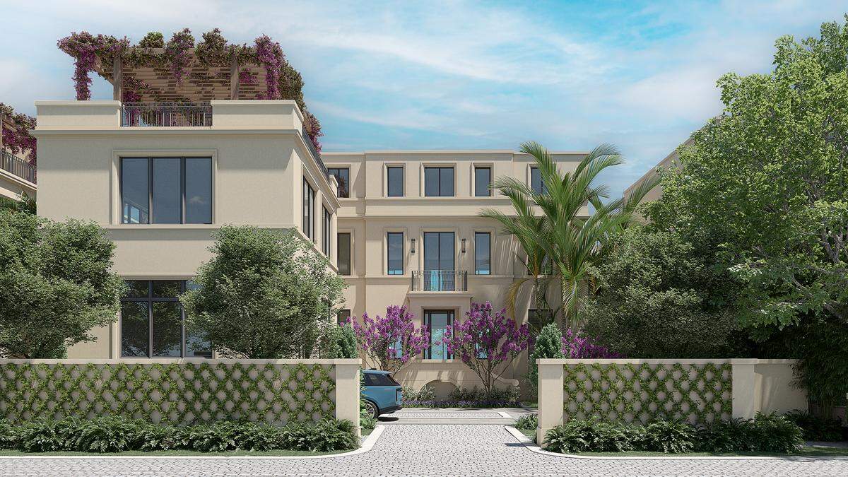 A rendering of a single-family home in the Mansions on Fisher Island shows what one of the recently sold lots, mansion 10, will look like upon completion. Mansion 10 is under contract for $36.0 million.
