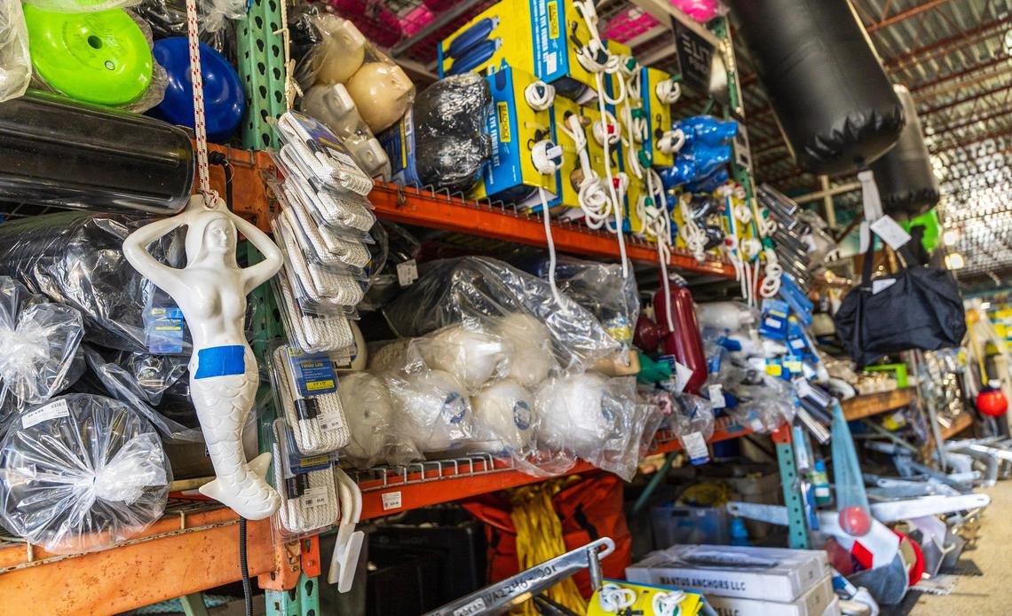 How does one keep inventory in a huge warehouse full of rusted old boat parts? “You don’t,” says owner Chuck Fitzgerald.
