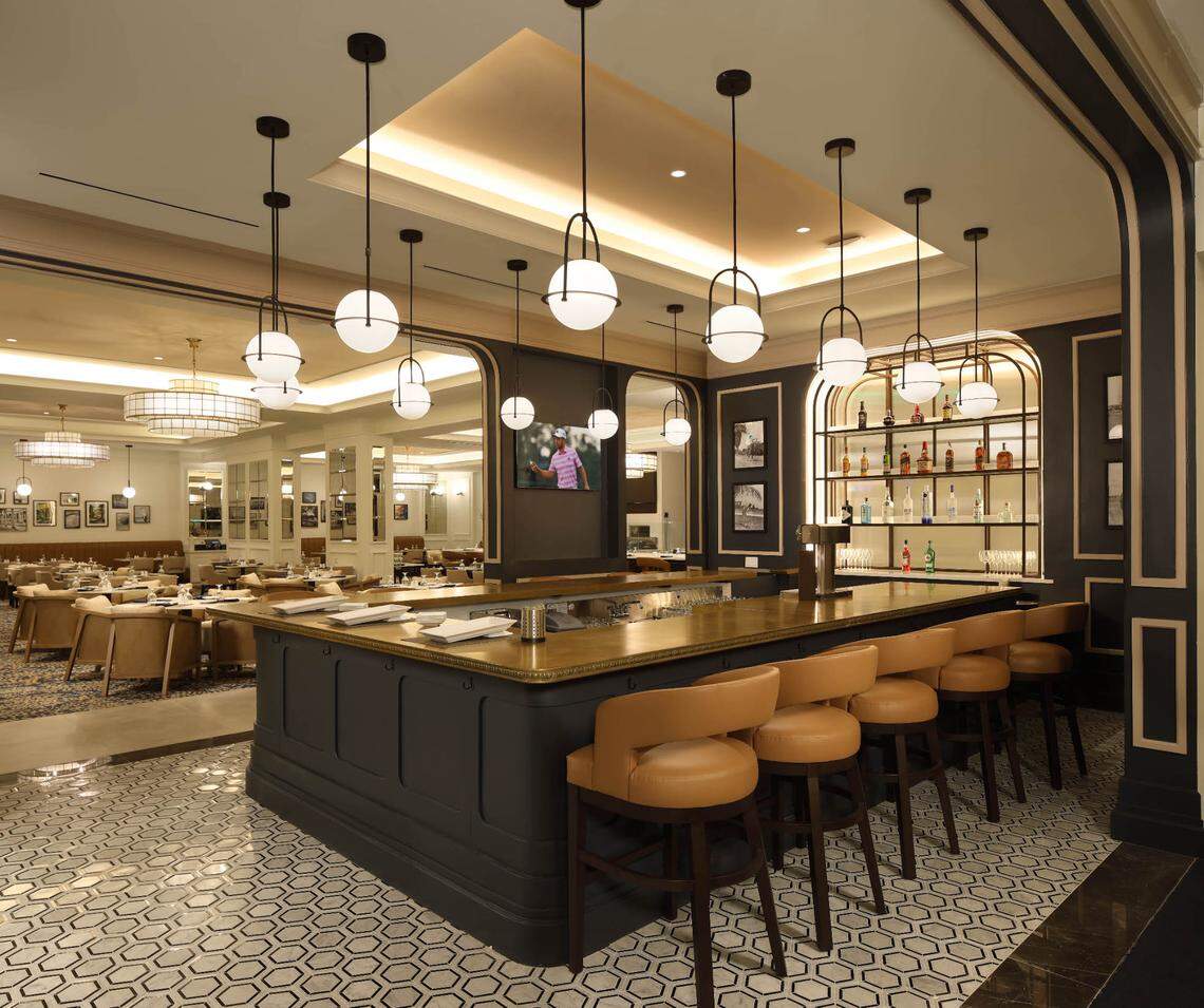 A bar and restaurant are among the suite of amenities at the upscale The Watermark at Coral Gables senior living complex, which opened recently in the city’s surging Merrick Park neighborhood.