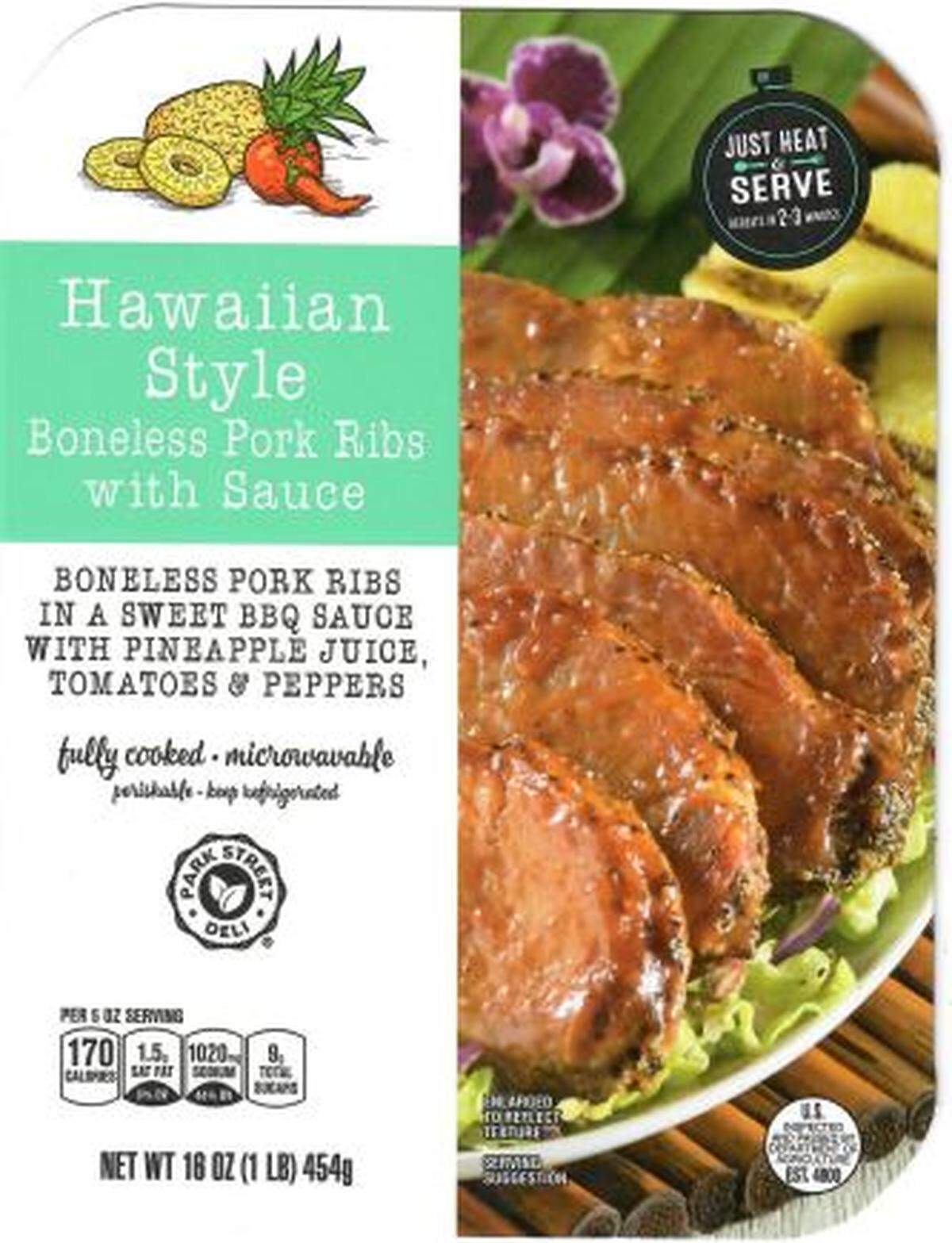 Park Street Deli Hawaiian Style Boneless Pork Ribs