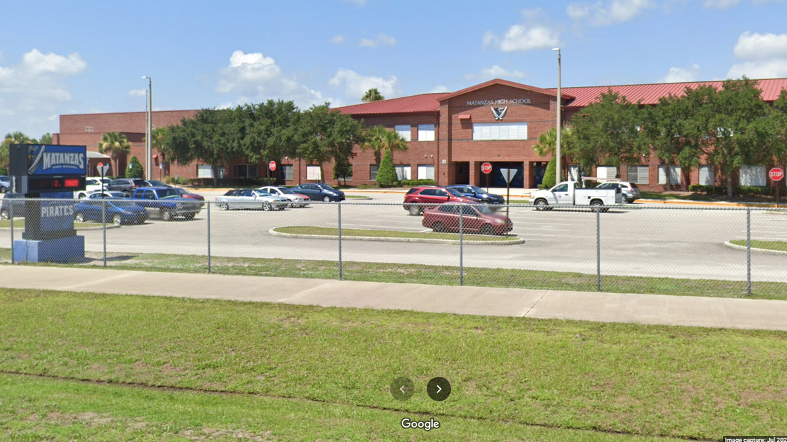 The incident happened Monday, Feb. 21, at Matanzas High School in Palm Coast, Florida, about 60 miles south of Jacksonville, the Flagler County Sheriff’s Office reports.